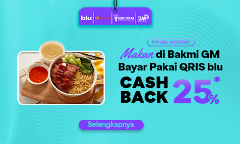 Spesial Weekend, Cashback 25% Makan di Bakmi GM Bayar Pakai QRIS blu