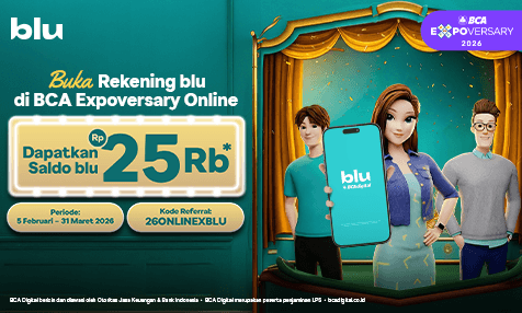 Buka Rekening blu di BCA Expoversary Online, Dapatkan Saldo blu Rp 25 Ribu