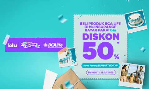 Diskon 50% Beli Produk BCA Life di bluInsurance Bayar Pakai blu