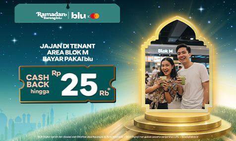Jajan di Tenant Area Blok M Bayar Pakai blu, Cashback hingga Rp 25 Ribu