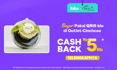 Cashback Rp 5 Ribu Bayar Pakai QRIS blu di Outlet Cinchcao