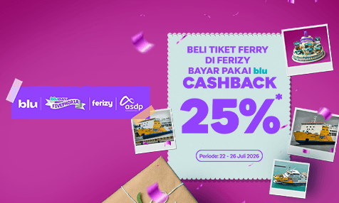 Cashback 25% Transaksi di Ferizy Bayar Pakai blu