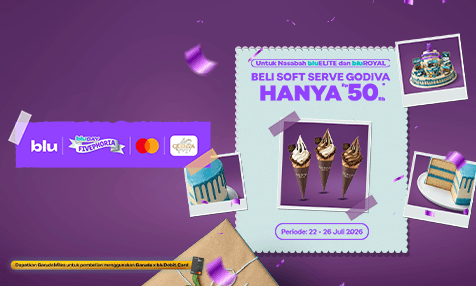 Untuk Nasabah bluRoyal dan bluElite, Dapatkan Harga Spesial Rp 50 Ribu Soft Serve Godiva