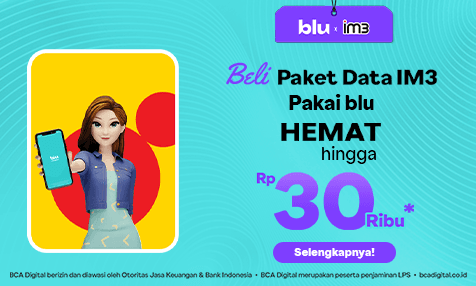 Beli Paket Data IM3 Pakai blu, Hemat hingga Rp 30 Ribu