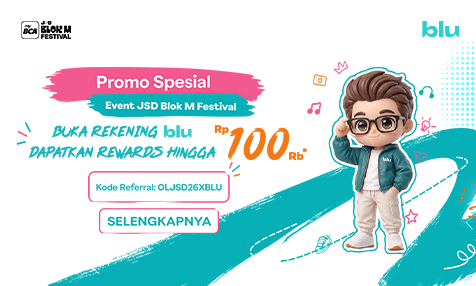 Dapatkan Rewards hingga Rp 100 Ribu dengan Buka Rekening blu Selama Event JSD 2026