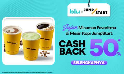 Cashback 50% Jajan Minuman Favoritmu di Mesin Kopi JumpStart