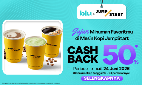 Cashback 50% Jajan Minuman Favoritmu di Mesin Kopi JumpStart 2