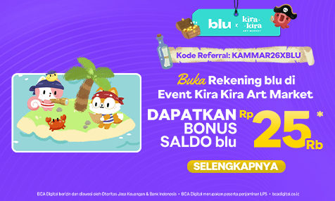 Buka Rekening blu di Event Kira Kira Art Market, Dapatkan Bonus Saldo blu Rp 25 Ribu