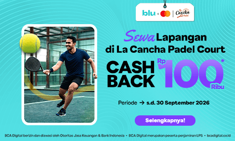 Sewa Lapangan di La Cancha Padel Court, Cashback Rp 100 Ribu