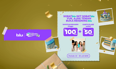 Dapatkan Flazz Senilai Rp 50 Ribu dengan Ajak Rekanmu Buka Rekening blu