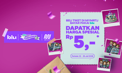 Hanya Rp 5,- Beli Tiket di MyMRTJ Bayar Pakai blu