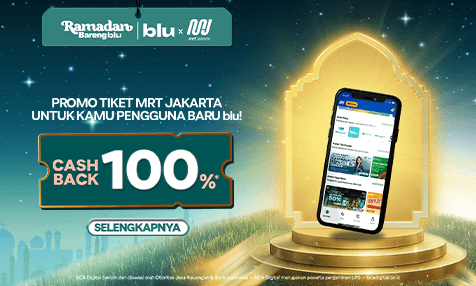 Promo Tiket MRT Jakarta untuk Kamu Pengguna Baru blu Dapatkan Cashback 100%