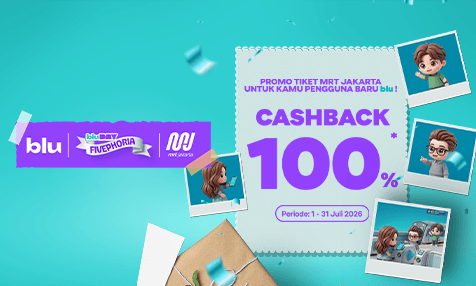 Cashback 100% Beli Tiket di MyMRTJ Bayar Pakai blu