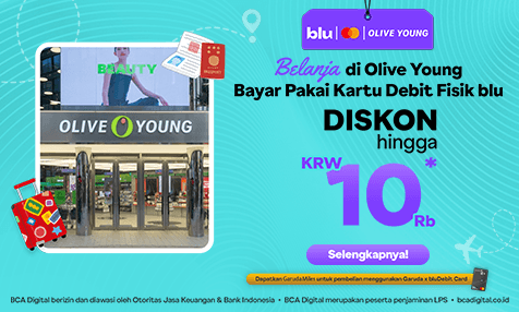 Belanja di Olive Young Korea Bayar Pakai Kartu Debit Fisik blu, Diskon hingga KRW10 Ribu