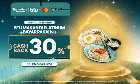 Spesial Weekend, Cashback 30% Beli Makan di Platinum Bayar Pakai blu