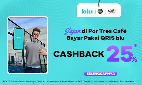 Jajan di Por Tres Cafe Bayar Pakai QRIS blu Dapatkan Cashback 25%
