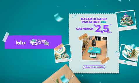 Cashback Rp 2,5 Ribu Bayar di Kasir Pakai QRIS blu