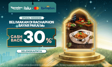Spesial Weekend, Cashback 30% Beli Makan di Rachaphon Bayar Pakai blu