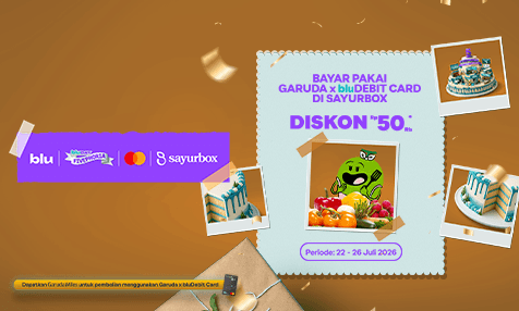 Diskon Rp 50 Ribu Bayar Pakai Garuda x bluDebit Card di Sayurbox