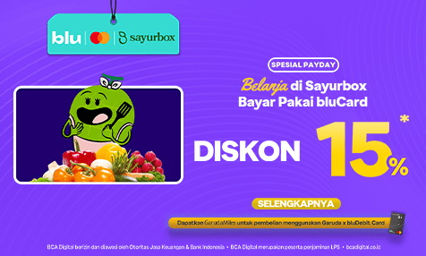 Diskon 15% Belanja di Sayurbox Bayar Pakai bluCard