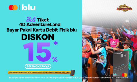Diskon 15% Beli Tiket 4D AdventureLand Sentosa Pakai Kartu Debit Fisik blu