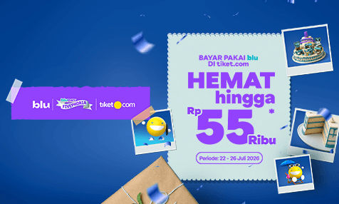 Hemat hingga Rp 55 Ribu Bayar Pakai blu di tiket.com