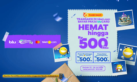 Promo Spesial Flash Deal, Hemat hingga Rp 500 Ribu Transaksi di tiket.com