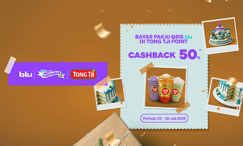 Cashback 50% Jajan di Tong Tji Point Bayar Pakai QRIS blu