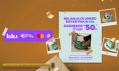 Cashback hingga Rp 50 Ribu Belanja di UNERD Bayar Pakai blu